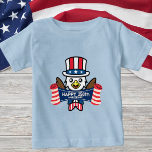 Patriotischer Amerikanischer Adler Frohes 250. Jub Baby T-shirt
