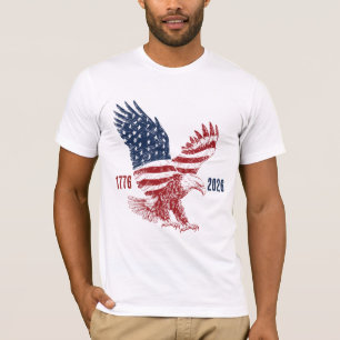 Patriotischer Amerikanischer Adler Frohes 250. Jub T-Shirt
