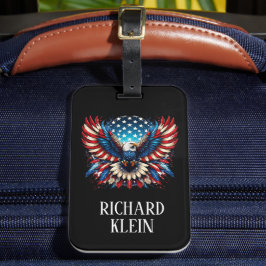 Patriotischer Amerikanischer Adler Gepäckanhänger