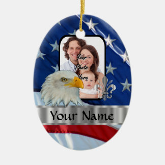 Patriotischer amerikanischer Adler Keramik Ornament
