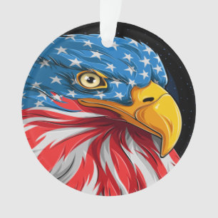 Patriotischer amerikanischer Adler - Siehe Zurück  Ornament