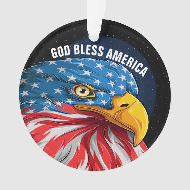 Patriotischer amerikanischer Adler - Siehe Zurück  Ornament (Vorderseite)