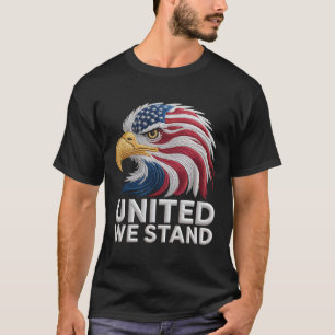 Patriotischer amerikanischer Adler Stickerei Stil T-Shirt