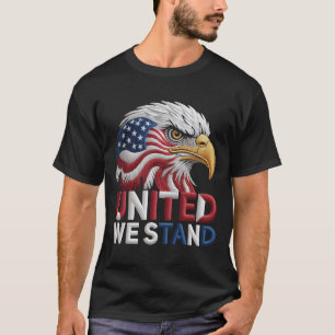 Patriotischer amerikanischer Adler Stickerei Stil T-Shirt
