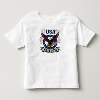Patriotischer Amerikanischer Adler USA Freiheit Kleinkind T-shirt