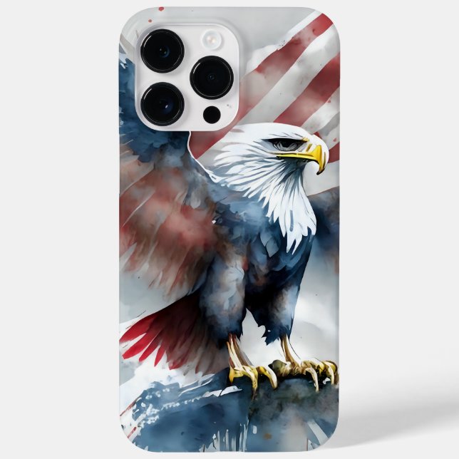 PATRIOTISCHER AMERIKANISCHER BALD ELER BIRD Case-Mate iPhone 14 PRO MAX HÜLLE (Rückseite)