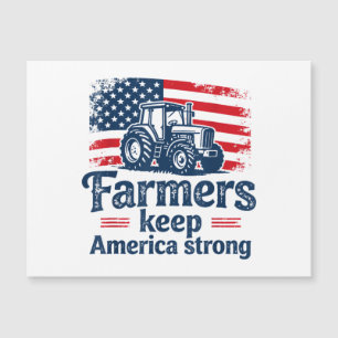 Patriotischer amerikanischer Bauer Traktor Farm Le Magnetkarte