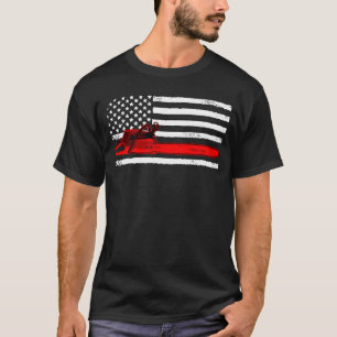 Patriotischer Amerikanischer Flagge Logger Männer T-Shirt
