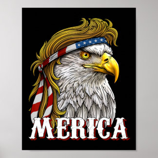 - Patriotischer amerikanischer Flaggenadler - 4. J Poster