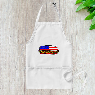 Patriotischer amerikanischer FlaggenHot Dog Schürze