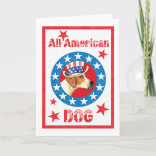 Patriotischer amerikanischer Foxhound Karte