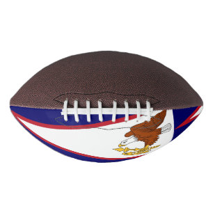 Patriotischer amerikanischer Fußball mit der Flag Football