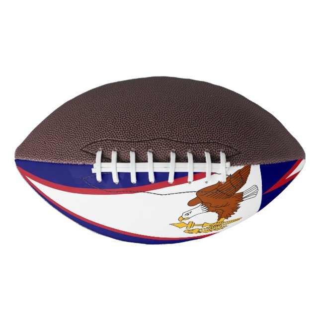 Patriotischer amerikanischer Fußball mit der Flagg Football (Vorderseite)