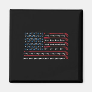 Patriotischer amerikanischer Golfer Flagge Golfsch Magnet