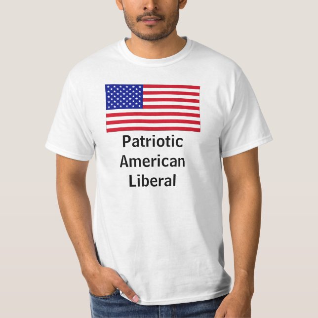 Patriotischer amerikanischer Liberaler T-Shirt (Vorderseite)