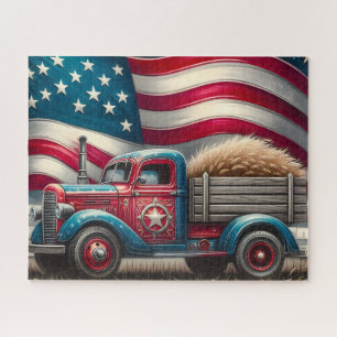 Patriotischer amerikanischer LKW