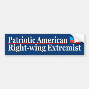 Patriotischer amerikanischer rechter Extremist Autoaufkleber