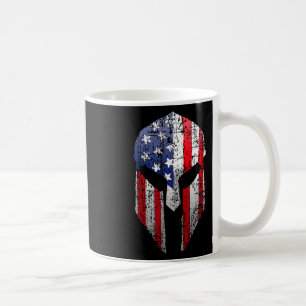 Patriotischer amerikanischer spartanischer Krieger Kaffeetasse
