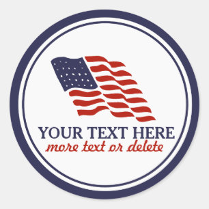 Patriotischer amerikanischer Unabhängigkeitstag Runder Aufkleber