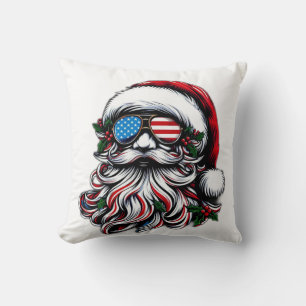 Patriotischer/amerikanischer Weihnachtsmann Kissen