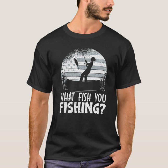 Patriotischer Angel-Fischer Boot T-Shirt (Vorderseite)