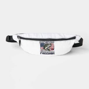 Patriotischer Angelhaken der Freiheit Vintage Bass Bauchtasche