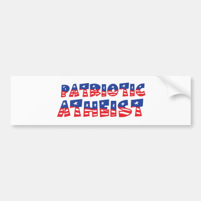 Patriotischer Atheist Autoaufkleber (Vorne)