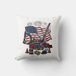 Patriotischer Aufbau USA Vintage Kissen