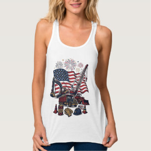 Patriotischer Aufbau USA Vintage Tank Top