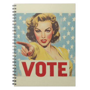 Patriotischer Aufruf zum Handeln: Abstimmung! Notizblock