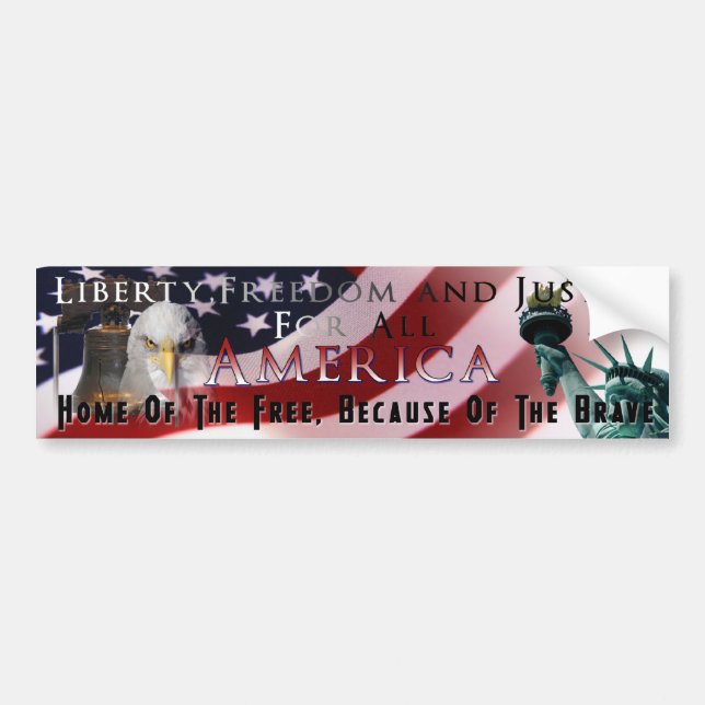 Patriotischer Autoaufkleber Amerikas (Vorne)
