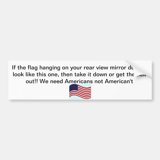 Patriotischer Autoaufkleber der amerikanischen (Vorne)