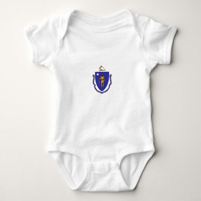 Patriotischer Baby-Bodysuit mit Fahne von Massachu Baby Strampler (Vorderseite)
