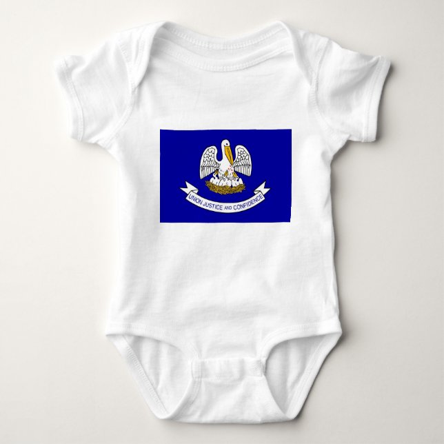 Patriotischer Baby Bodysuit mit Flagge von Louisia Baby Strampler (Vorderseite)