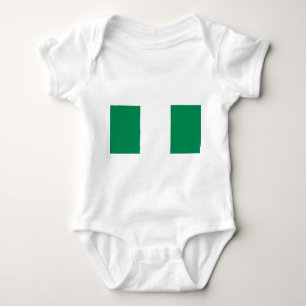 Patriotischer Babybodyanzug mit der Flagge Nigeria Baby Strampler