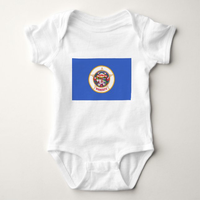 Patriotischer Babybodyanzug mit der Flagge von Min Baby Strampler (Vorderseite)