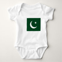 Patriotischer Babybodyanzug mit Flagge Pakistan