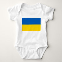 Patriotischer Babybodyanzug mit Flagge Ukraine