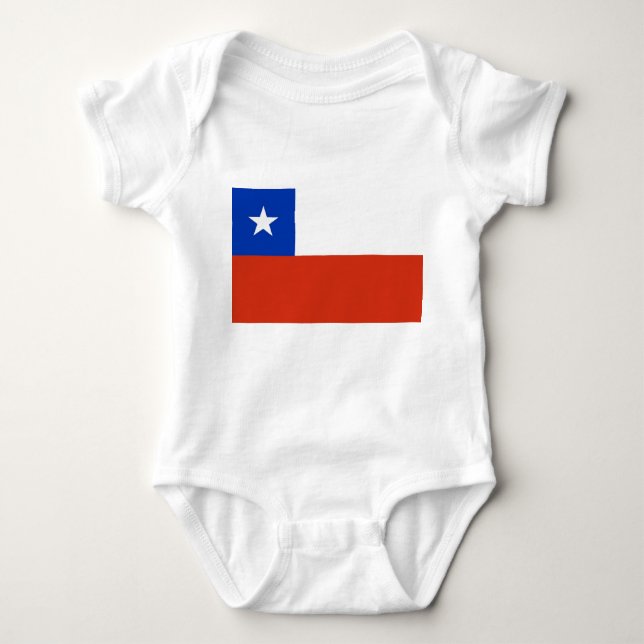 Patriotischer Babybodyanzug mit Flaggen-Chile Baby Strampler (Vorderseite)