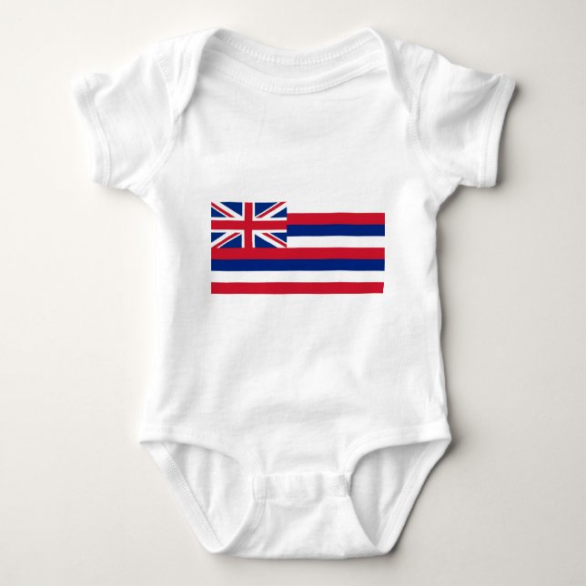 Patriotischer Babybodysuit mit Fahne Hawaii Baby Strampler (Vorderseite)