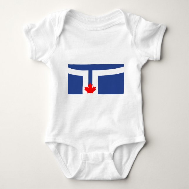 Patriotischer Babybodysuit mit Fahne von Toronto Baby Strampler (Vorderseite)