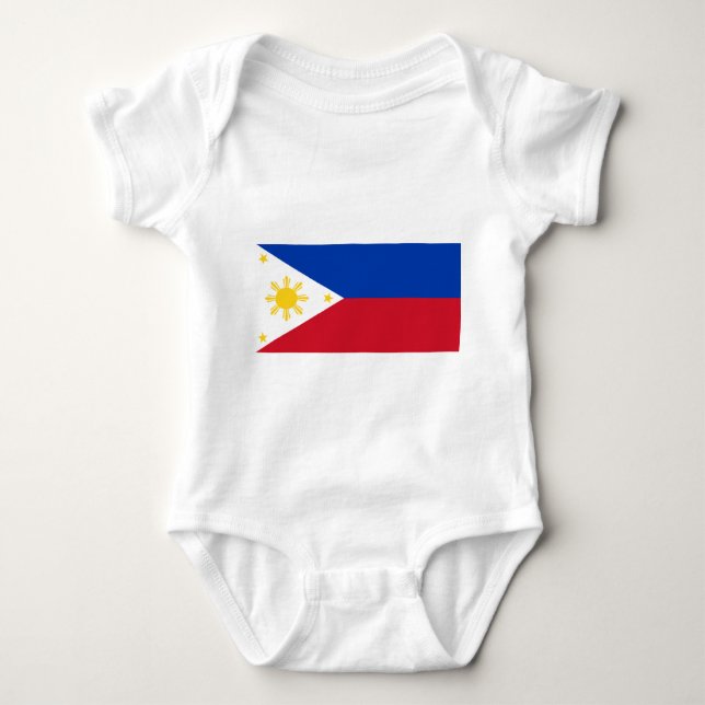 Patriotischer Babybodysuit mit Flagge auf den Phil Baby Strampler (Vorderseite)
