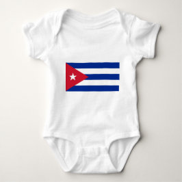 Patriotischer Babybodysuit mit Flagge Kuba Baby Strampler