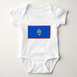 Patriotischer Babybodysuit mit Flagge von Guam Baby Strampler