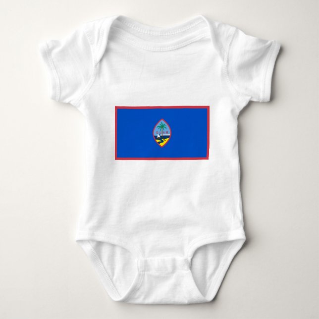 Patriotischer Babybodysuit mit Flagge von Guam Baby Strampler (Vorderseite)