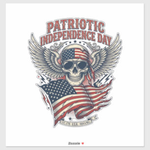 Patriotischer Bandana Rocker Old Glory Musik Rock Aufkleber