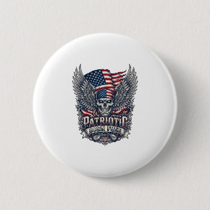 Patriotischer Bandana Rocker Old Glory Musik Rock Button
