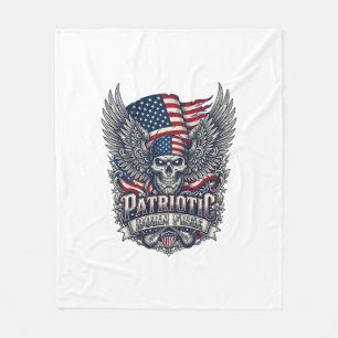 Patriotischer Bandana Rocker Old Glory Musik Rock Fleecedecke