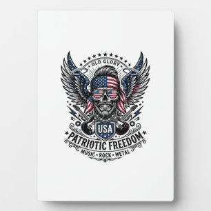 Patriotischer Bandana-Rocker Old Glory Musik Rock  Fotoplatte