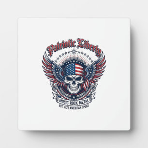 Patriotischer Bandana Rocker Old Glory Musik Rock  Fotoplatte
